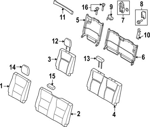Rear Seat Components for 2023 Ford F-150 Lightning #1