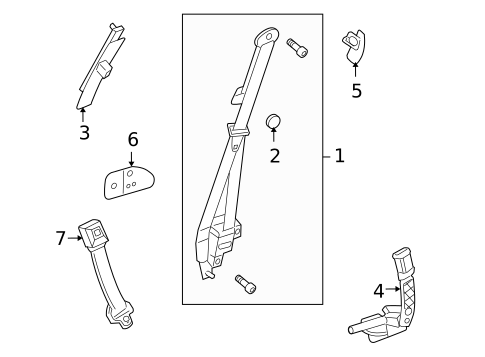 Seat Belt for 2010 Ford Explorer Sport Trac #1
