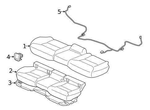 Rear Seat Components for 2023 Volvo XC40 #1