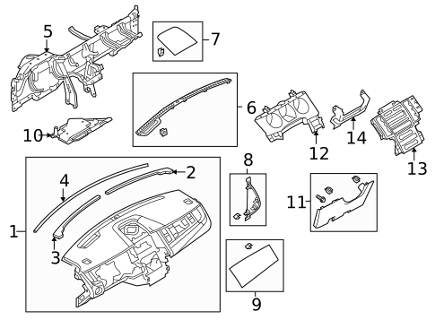 Instrument Panel for 2011 Ford Taurus #0