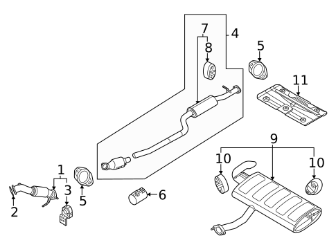 Exhaust Components for 2023 Kia Sportage #1