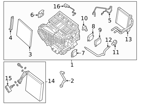Evaporator & Heater Components for 2021 Nissan Maxima #1