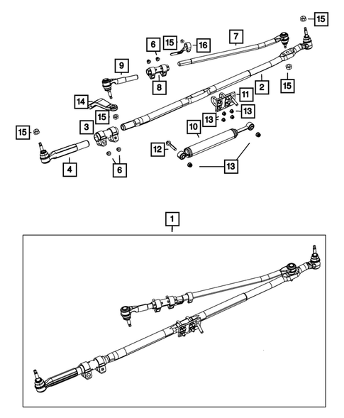 Steering Linkage, and Steering Shock for 2013 Ram 3500 #1