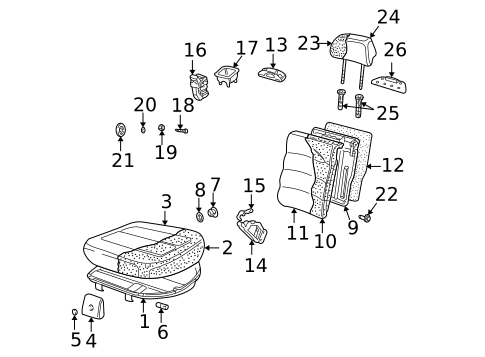 Rear Seat Components for 2005 Volkswagen Passat #3