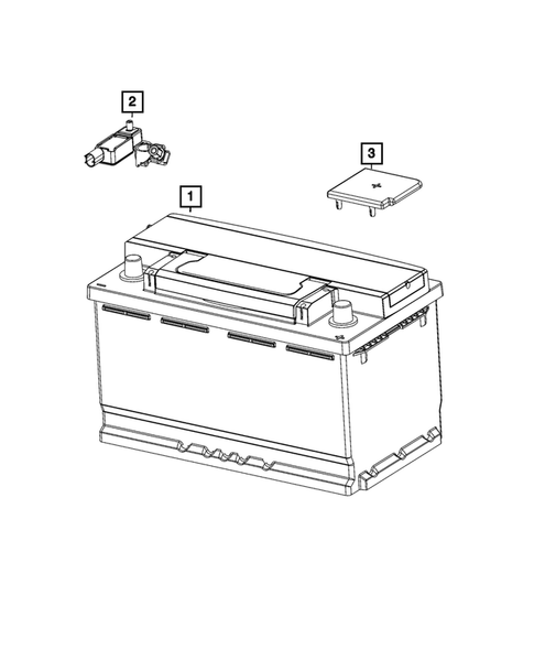 Battery, Battery Tray and Cables for 2022 Chrysler 300 #1
