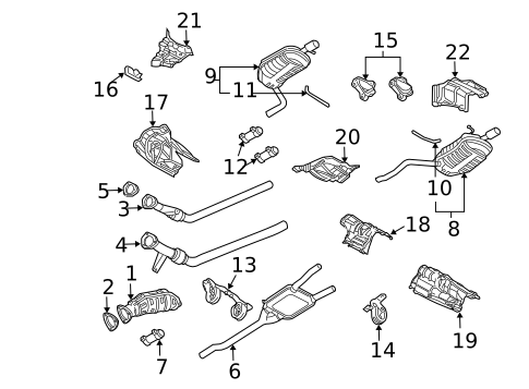 Exhaust Components for 2007 Audi A4 Quattro #1