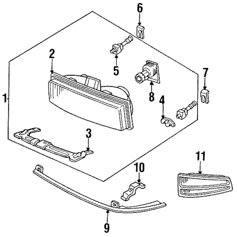 Headlamp Components for 1987 Pontiac Bonneville #0