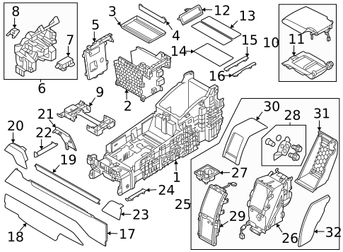 Rear Console for 2022 Land Rover Range Rover #1