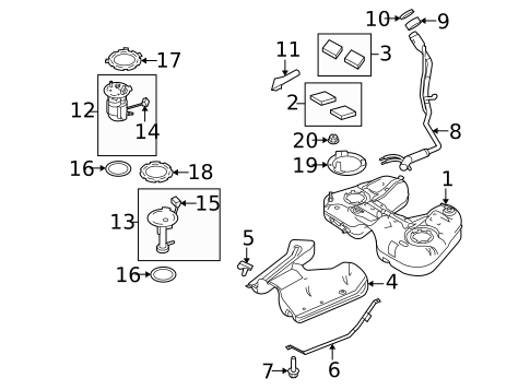 Fuel Pumps & Related Components for 2012 Ford Taurus #1