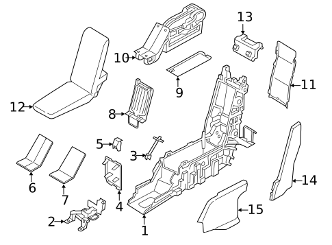 Rear Console for 2018 Porsche Panamera #0
