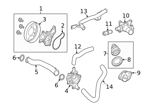 Water Pump for 2013 Honda Civic #1