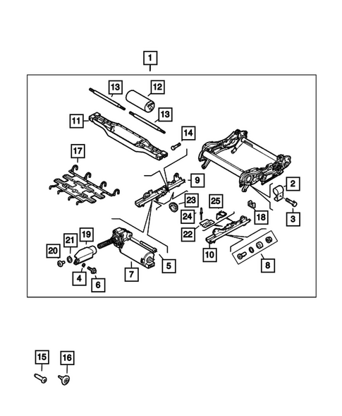 Front Seats - Adjusters, Recliners, Shields and Risers for 2023 Jeep Renegade #17