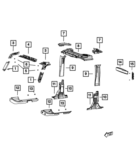 Panels-Moldings-Scuff Plates, Pillar, Cowl, 1/4 Panel Trim and Cargo Covers for 2018 Jeep Wrangler JK #0