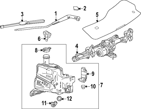 Wiper & Washer Components for 2024 Chevrolet Blazer EV #0