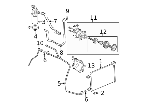 Condenser, Compressor & Lines for 2017 GMC Savana 2500 #3