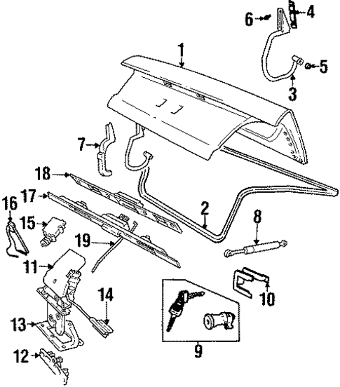 Anti-Theft Components for 1995 Volvo 850 #1