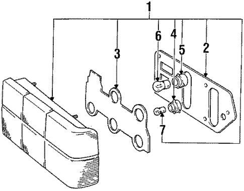 Tail Lamps for 1987 Volvo 740 #0