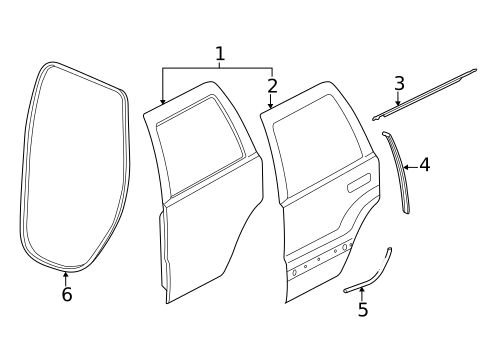 Door & Components for 2023 Dodge Durango #1
