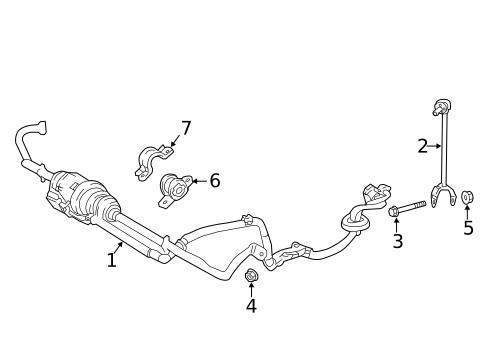 Stabilizer Bar & Components for 2020 Lexus LS500 #1