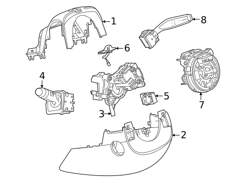Shroud, Switches & Levers for 2025 Cadillac Escalade #0