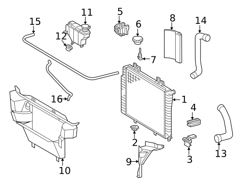 Radiator & Components for 2000 Mercedes-Benz C230 #0