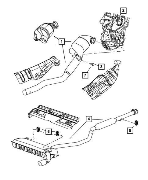 Exhaust System for 2010 Dodge Caliber #5