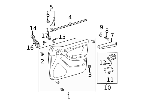 Front Door for 2007 Toyota 4Runner #1