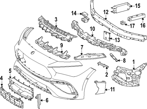 Bumper & Components - Front for 2025 Mercedes-Benz CLE 300 #0