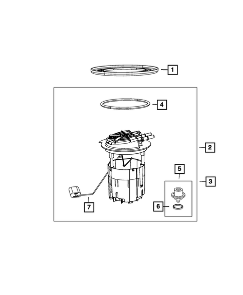 Fuel Pump and Sending Unit for 2012 Dodge Journey #1