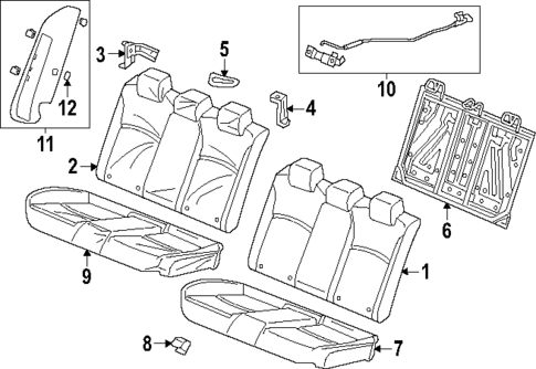 Rear Seat Components for 2025 Honda Civic #0