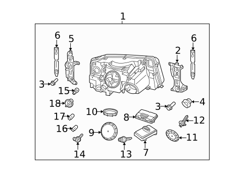 Headlamp Components for 2007 Land Rover Range Rover Sport #0
