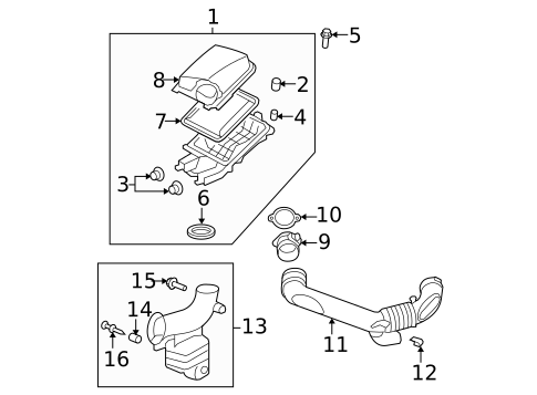 Headlamp Components for 2008 Saturn Aura #2