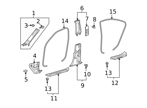 Interior Trim - Pillars for 2007 Lexus LS460 #0