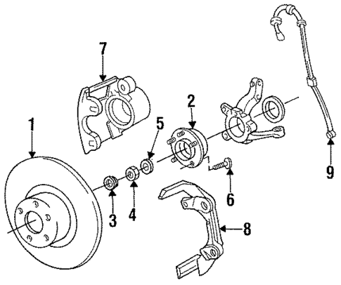 Front Brakes for 1995 Dodge Grand Caravan #0
