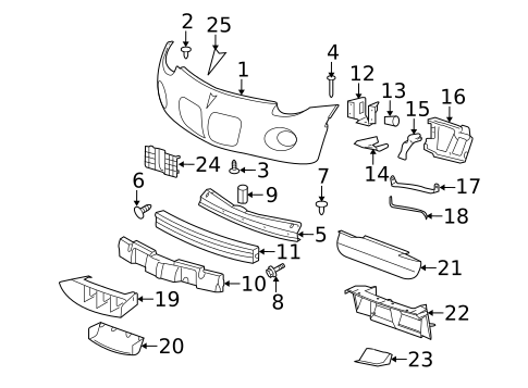 Bumper & Components - Front for 2006 Pontiac Solstice #0