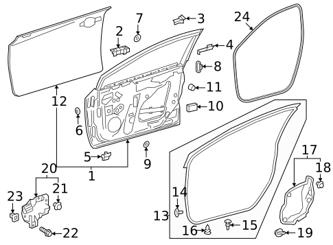 Door & Components for 2025 Toyota Corolla #0
