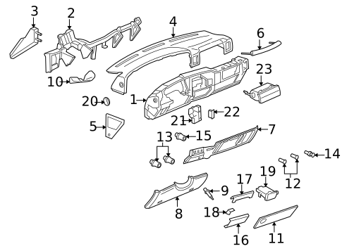 Instrument Panel for 2005 Cadillac Escalade EXT #0