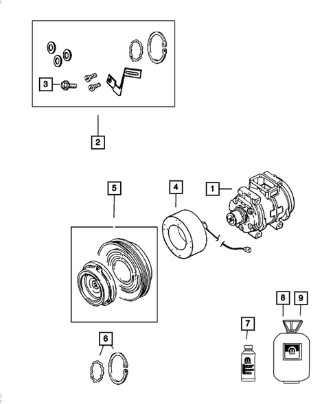 Air Conditioner Compressor and Mounting for 2014 Chrysler 300 #0
