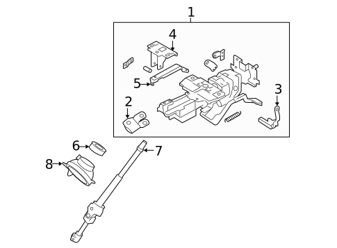 Steering Column Assembly for 2011 Nissan Murano #1