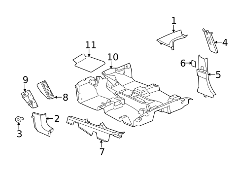 Interior Trim - Pillars for 2007 Jeep Patriot #0
