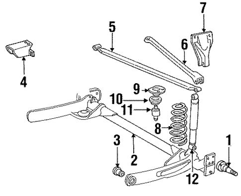 Rear Suspension for 1991 Dodge Spirit #0
