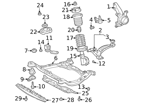 Suspension Components for 2003 Toyota Avalon #0