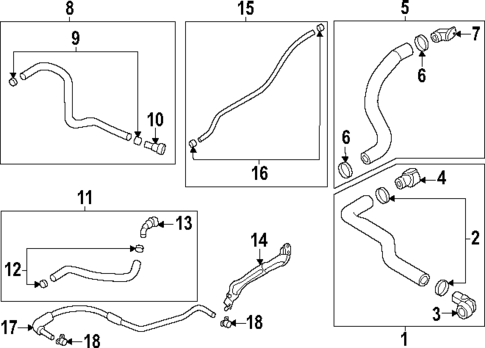 Radiator Hoses for 2025 Genesis G90 #0