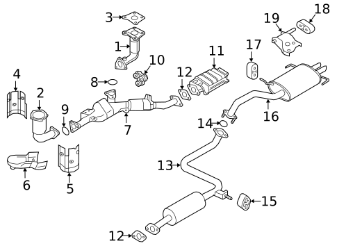 Exhaust Components for 2003 Nissan Maxima #0