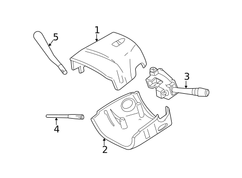 Shroud, Switches & Levers for 2005 Mercury Sable #1