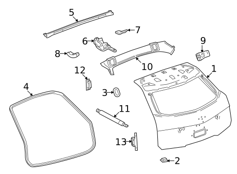 Gate & Hardware for 2010 Cadillac CTS #0