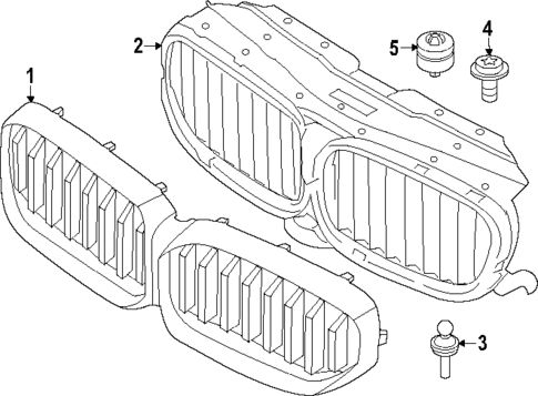 Grille & Components for 2023 BMW 540i xDrive #6