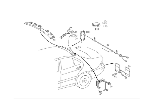Antenna for 2006 Mercedes-Benz S55 AMG #0