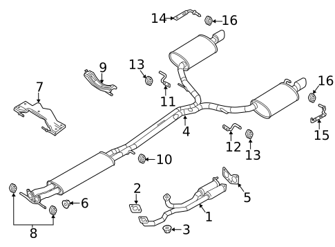 Exhaust Components for 2013 Lincoln MKS #0