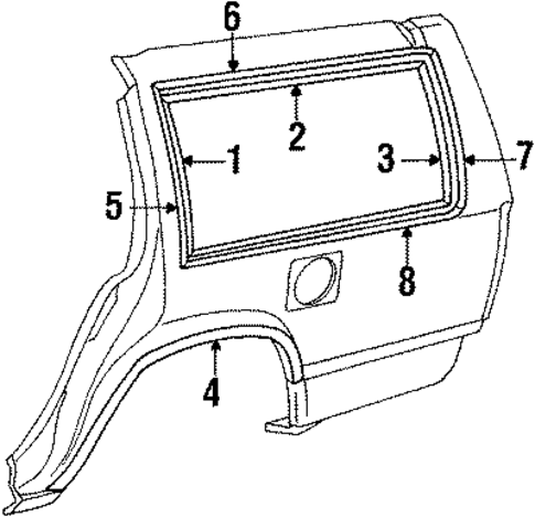 Exterior Trim - Quarter Panel for 1987 Volvo 740 #0
